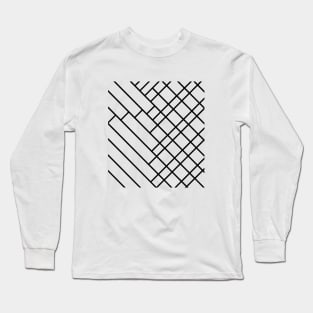 Fuzz Outline 45 White Long Sleeve T-Shirt